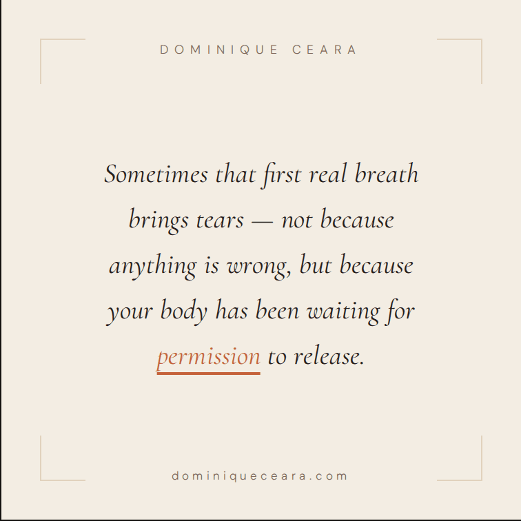 What happens in your body when you finally let yourself breathe